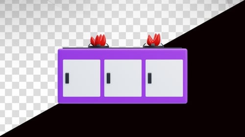 3D Animation of Gas Stove on Alpha Channel