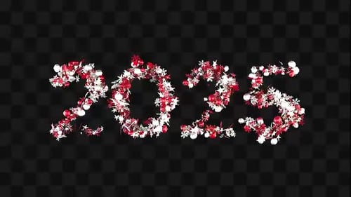 Festive Falling Ornaments New Year Title Reveal