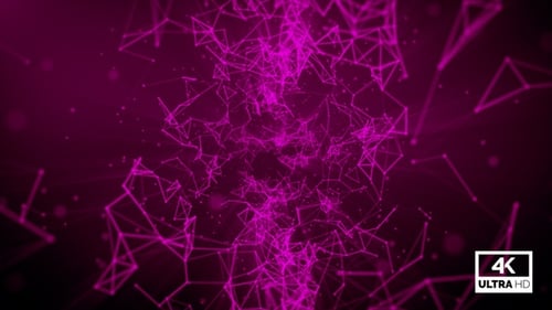 Pink Technology Plexus Background V8