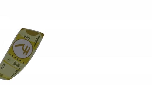 Indian Rupee Banknote Folding and Rotating Animation