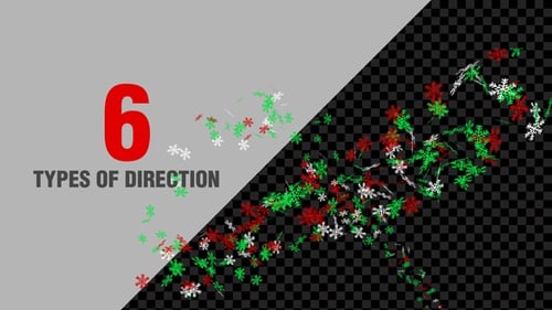 Christmas Snowflake Flat Design Overlays