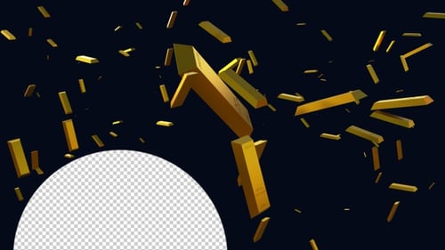 Gold Transparent Background Loop