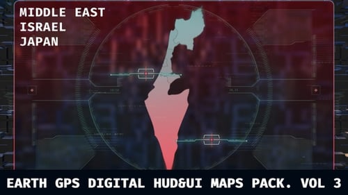 Earth GPS Digitales HUD-UI-Kartenpaket. Band 3