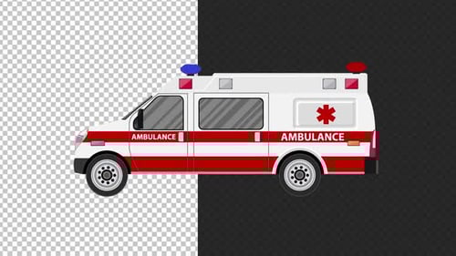 Hospital Ambulance Emergency Vehicle Alpha Looped