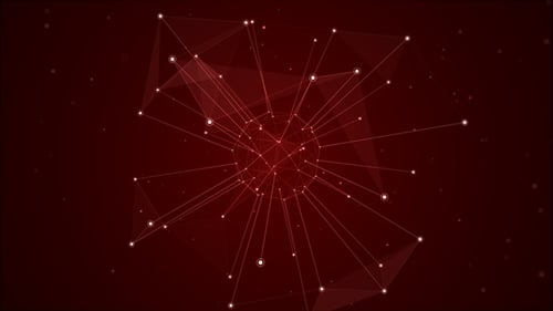 Fondo de plexo de red rojo