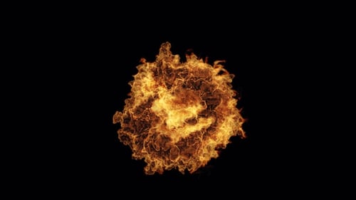 Realistic Fire Explosion Alpha Channel Transition