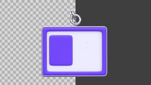 Stylized 3D Animated ID Badge Reveal