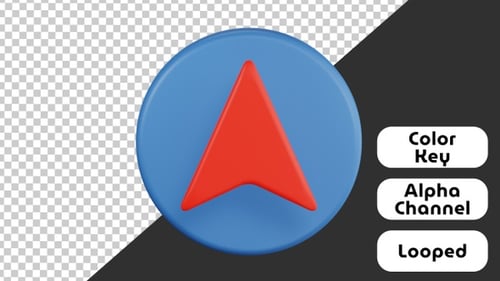 Clean 3D Arrow Navigation Icon Animation