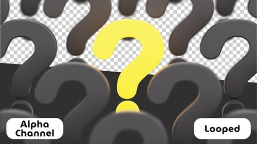 3D Animation of Finding a Unique Question | Alpha Channel
