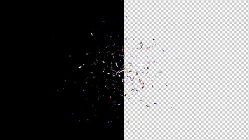 Confetti Splash with alpha channel