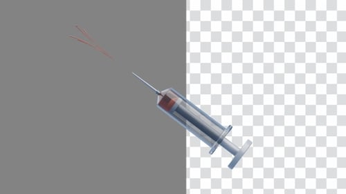 3D Animation of Medical Injection Vital Treatment with Precision | Alpha Channel