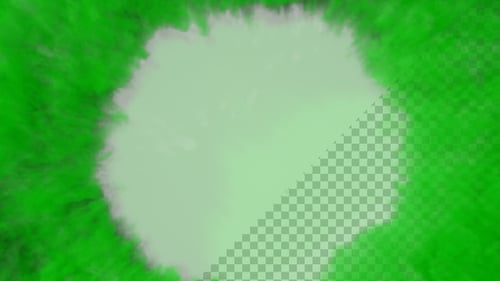 Explosion With Expanding Green Smoke Shockwave V3