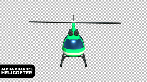 Helicopter Flying alpha channel