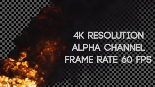 Flame Fire With Smoke