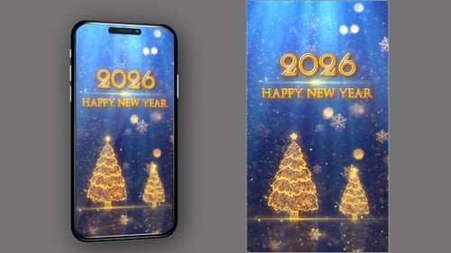 Frohes neues Jahr 2026 Countdown V60