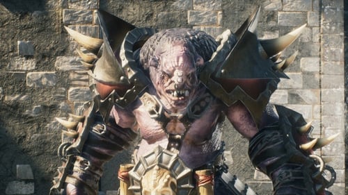 An epic battle between a knight and a troll