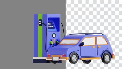 3D Animation of Charging Station