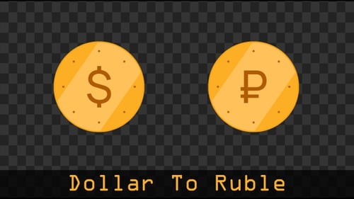 Animated Gold Coin with Changing Currency Symbols