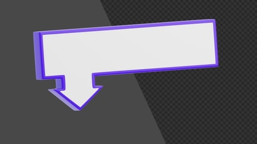 3D Animation of Bubble Chat Arrow | Alpha Channel