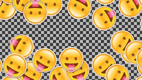 Emojii Face With Tongue Transition | UHD | 60fps