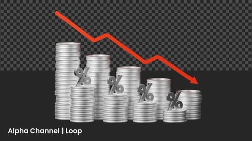 Animación 3D sobre el declive financiero y la caída de los tipos de interés | Alpha Loop