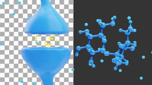 3D Animation of Molecules and Synapses | Alpha Channel