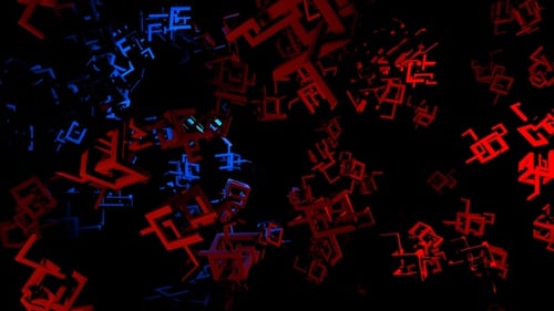 Dynamic Blue Geometric Shapes Abstract Background