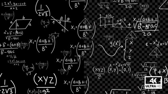Math Formulas Seamless Loop V6, Overlays Motion Graphics ft. algebra ...