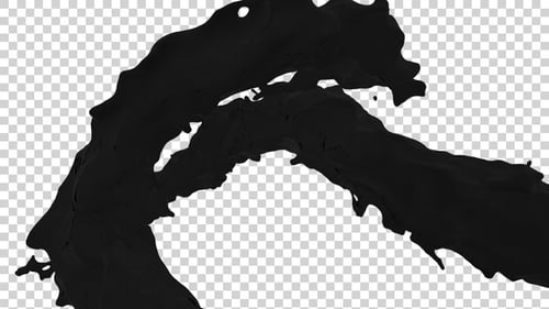Black Paint Splash And Flow