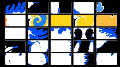 Dynamic Fluid Shape Cartoon Transition Pack