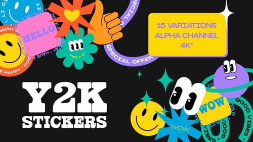 Animated Pop-Art Stickers and Emoticons Pack