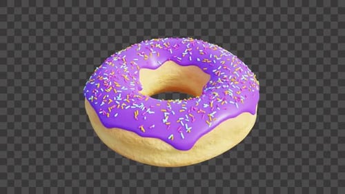 Purple Rotating Donut