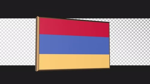 Modern 3D Rotating Flag of Armenia Animation
