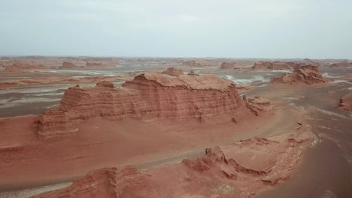 Global warming and climate change. Dry desert, drought season. Concept disaster ecology in nature.