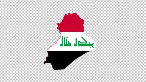 Flag Map Of Iraq Animation