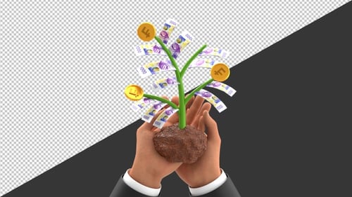 3D Swiss Franc Investment | Alpha Channel