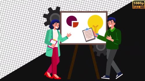 Business Strategy Concept 2D New | Alpha Channel