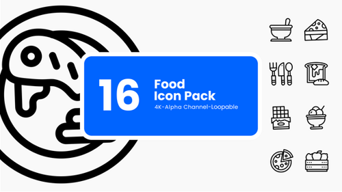 Food Line Icon Animation Pack