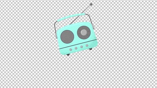 Wiggling Retro Radio Animation for Music and Broadcast Content