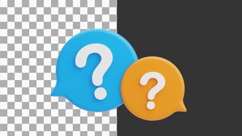 Símbolo de signo de interrogación de 3D Solutions | Alpha Channel