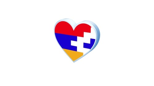 Animated Glossy Heart Flag Icon