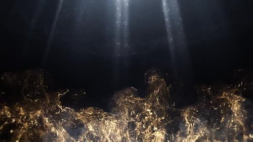 Cinematic Golden Particles and Light Rays Reveal