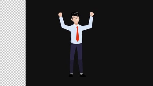 Happy Man Alpha Channel 1080p