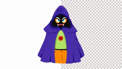 Cary Dark Hooded Character Animation Alpha Channel