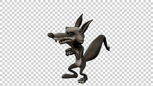 Coyote Cartoon Animation Angle View