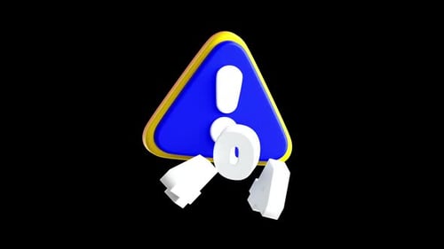 404 Error Warning Sign 3D Animation