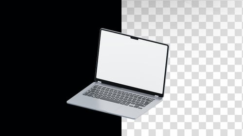 3D Rotating Laptop Device Presentation Animation