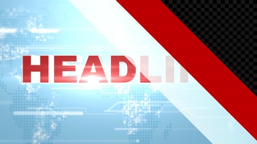 Futuristic 3D Headline Text Reveal Broadcast Opener