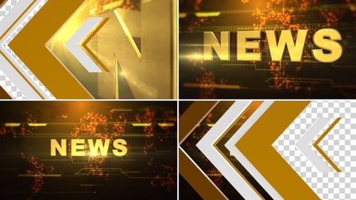 Golden News Title Reveal Transition