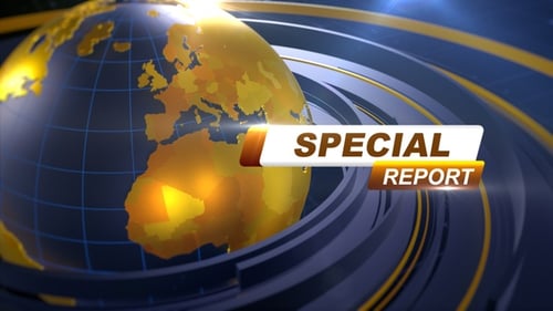 Futuristic Spinning Globe News Broadcast Title Reveal